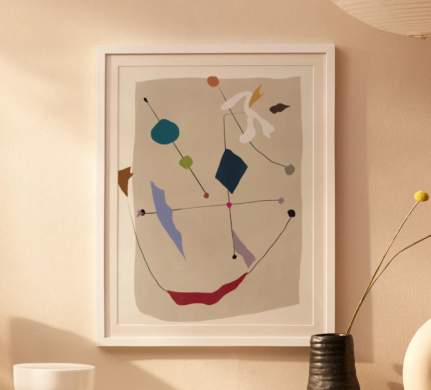 Interconnected shapes poster by Little Dean