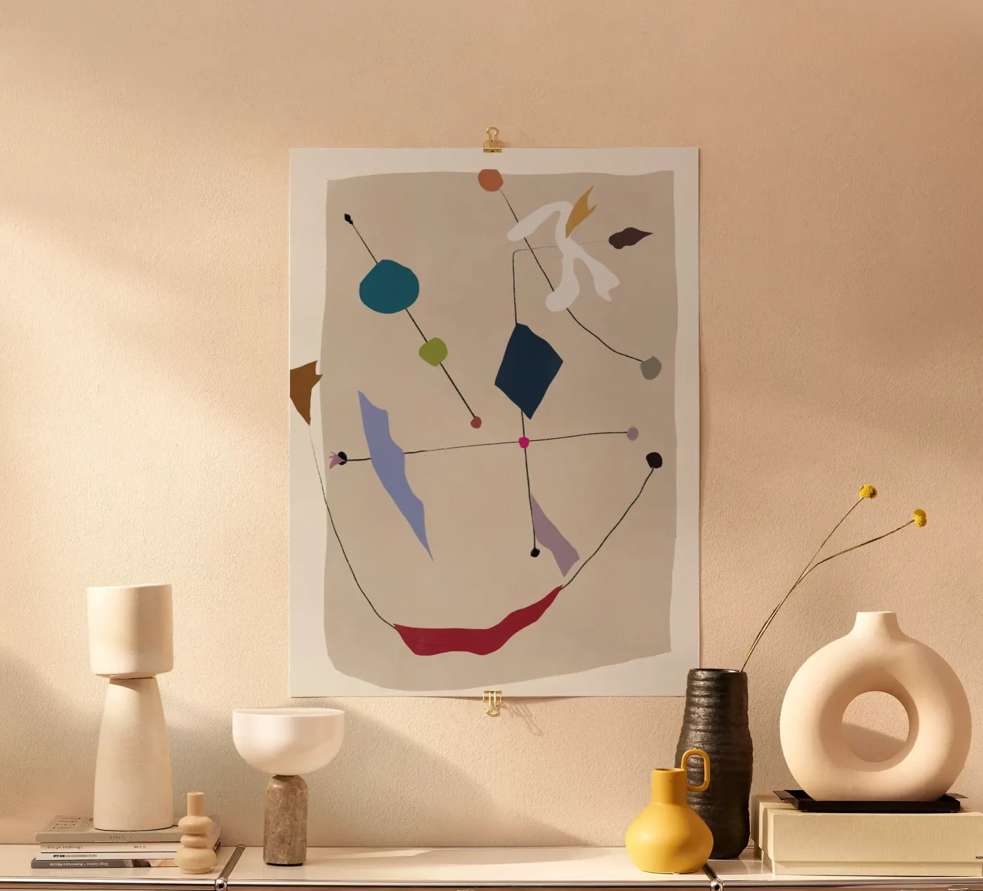 Interconnected shapes poster by Little Dean