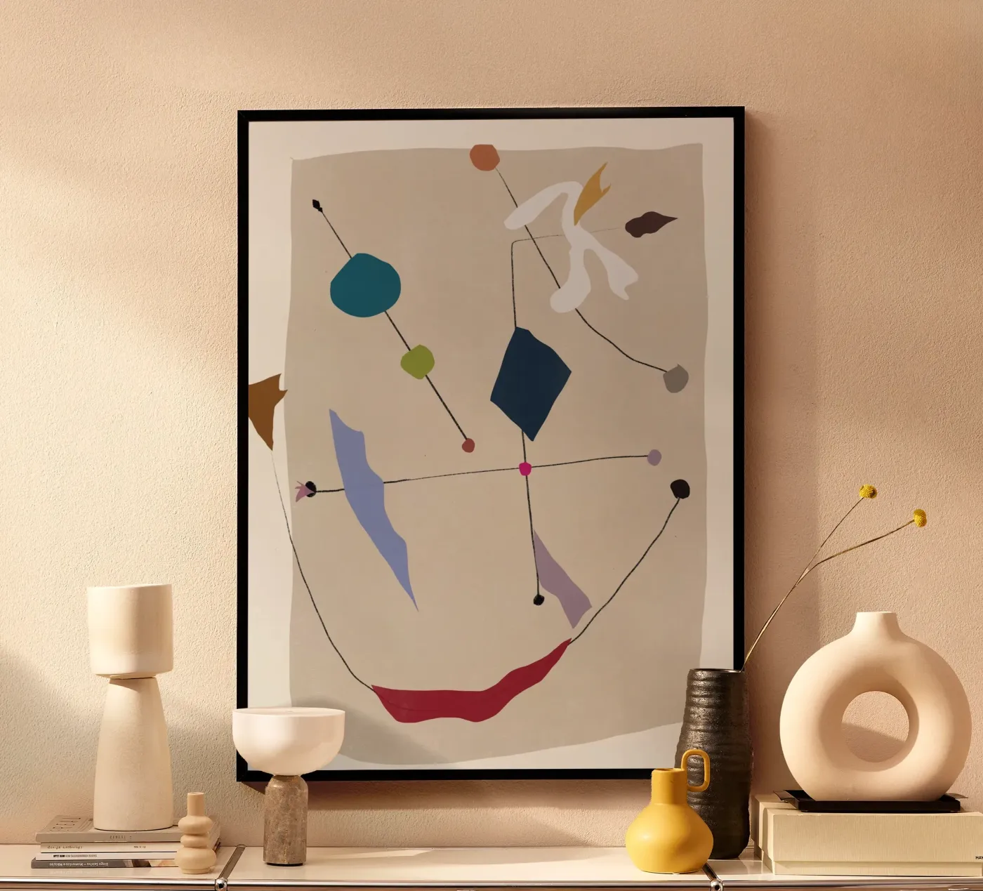 Interconnected shapes poster by Little Dean