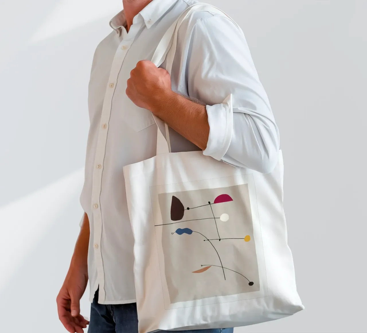 Forme interconnesse 02 borsa in juta da Little Dean
