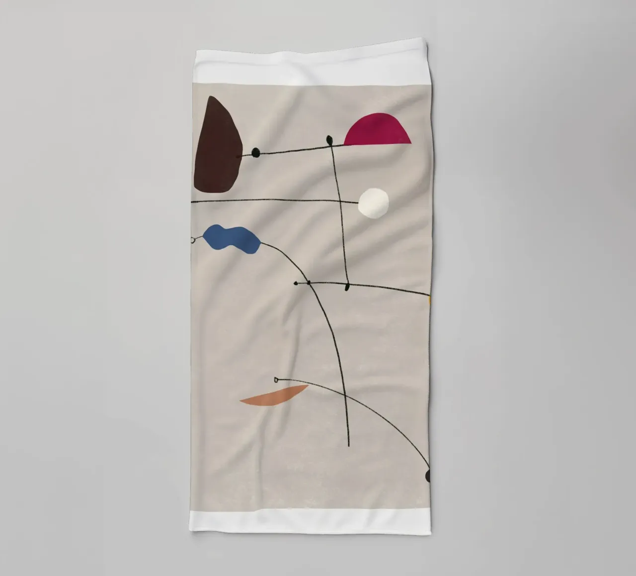 Interconnected shapes 02 towel by Little Dean