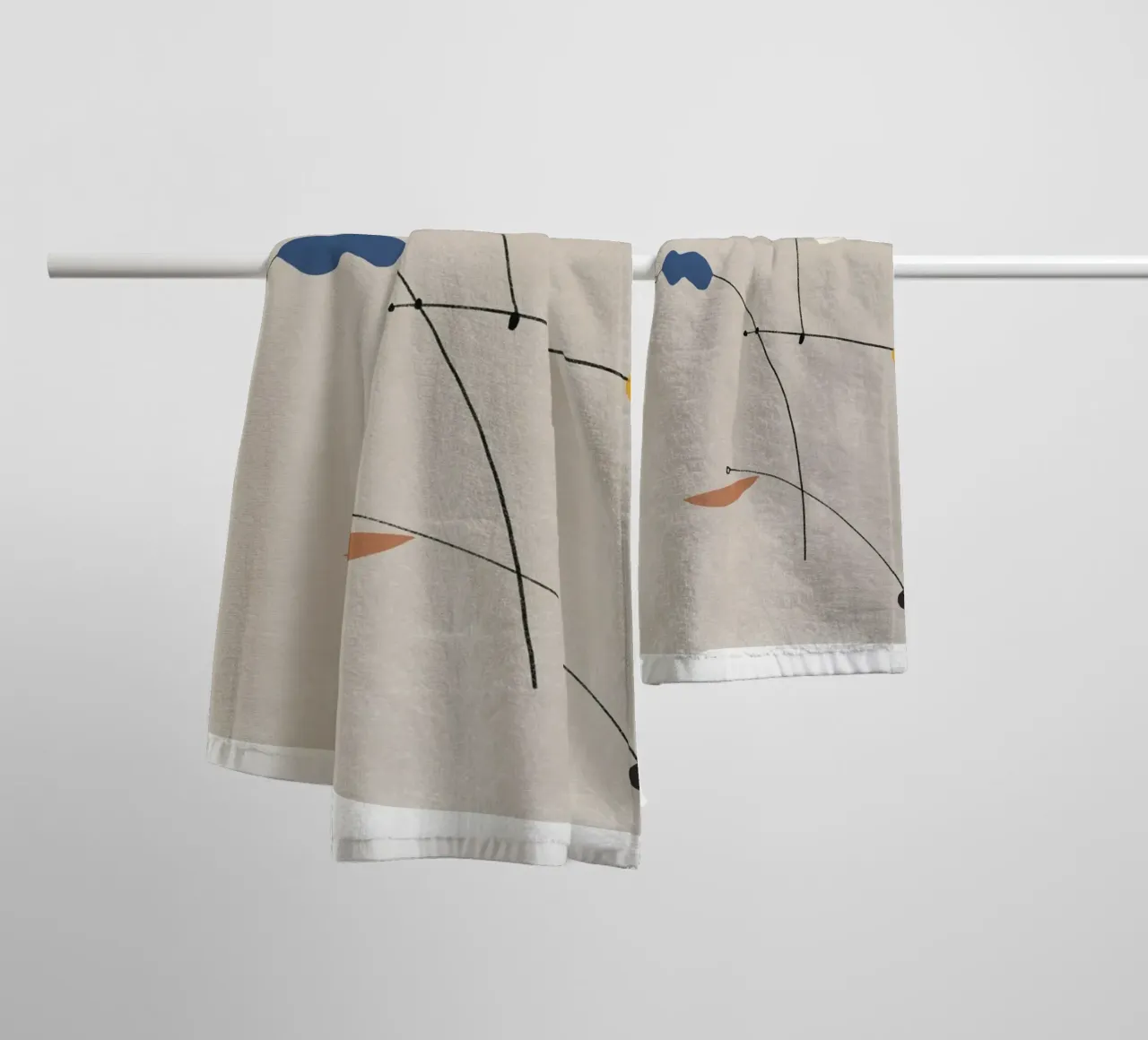 Forme interconnesse 02 asciugamano da bagno da Little Dean