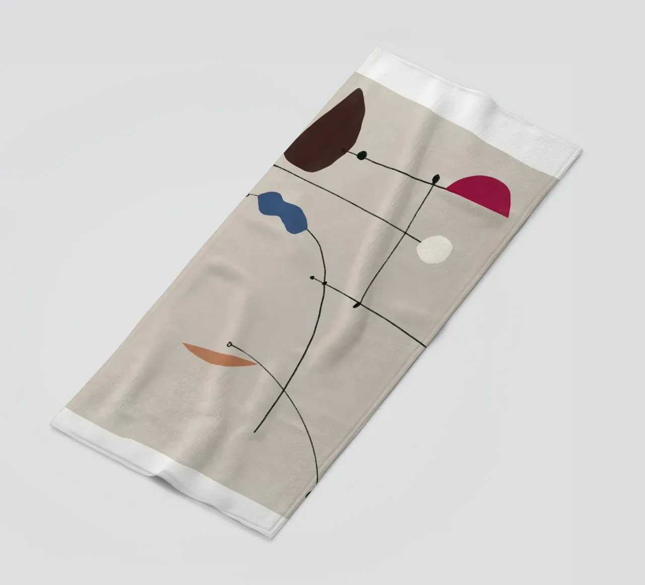 Onderling verbonden vormen 02 strandhanddoek van Little Dean