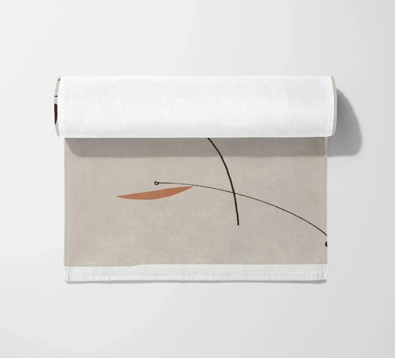 Onderling verbonden vormen 02 strandhanddoek van Little Dean