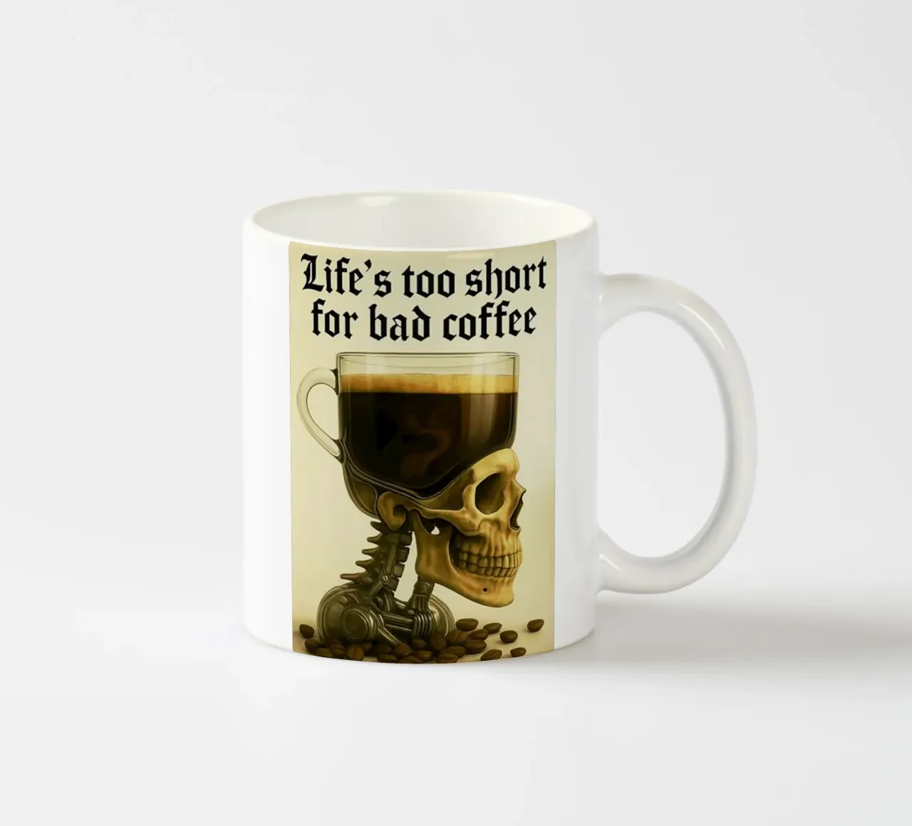 La vita è troppo breve per un caffè scadente tazza in ceramica da Rawghenee