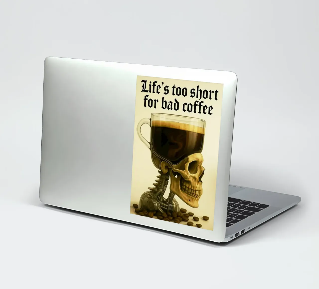 life to short for bad coffee sticker by Rawghenee