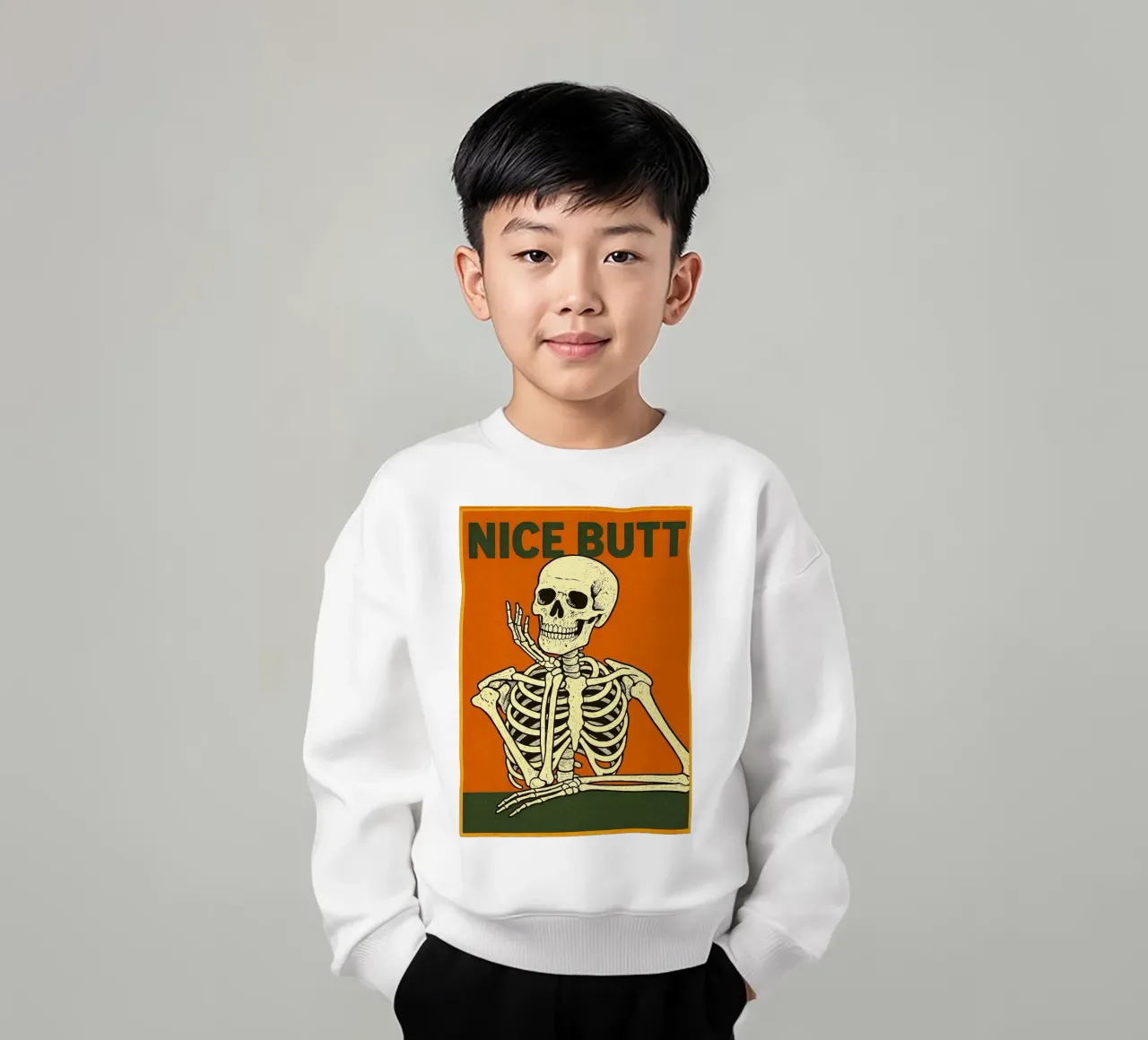 Nettes Hintern-Skelett Kinder Sweatshirt von Rawghenee