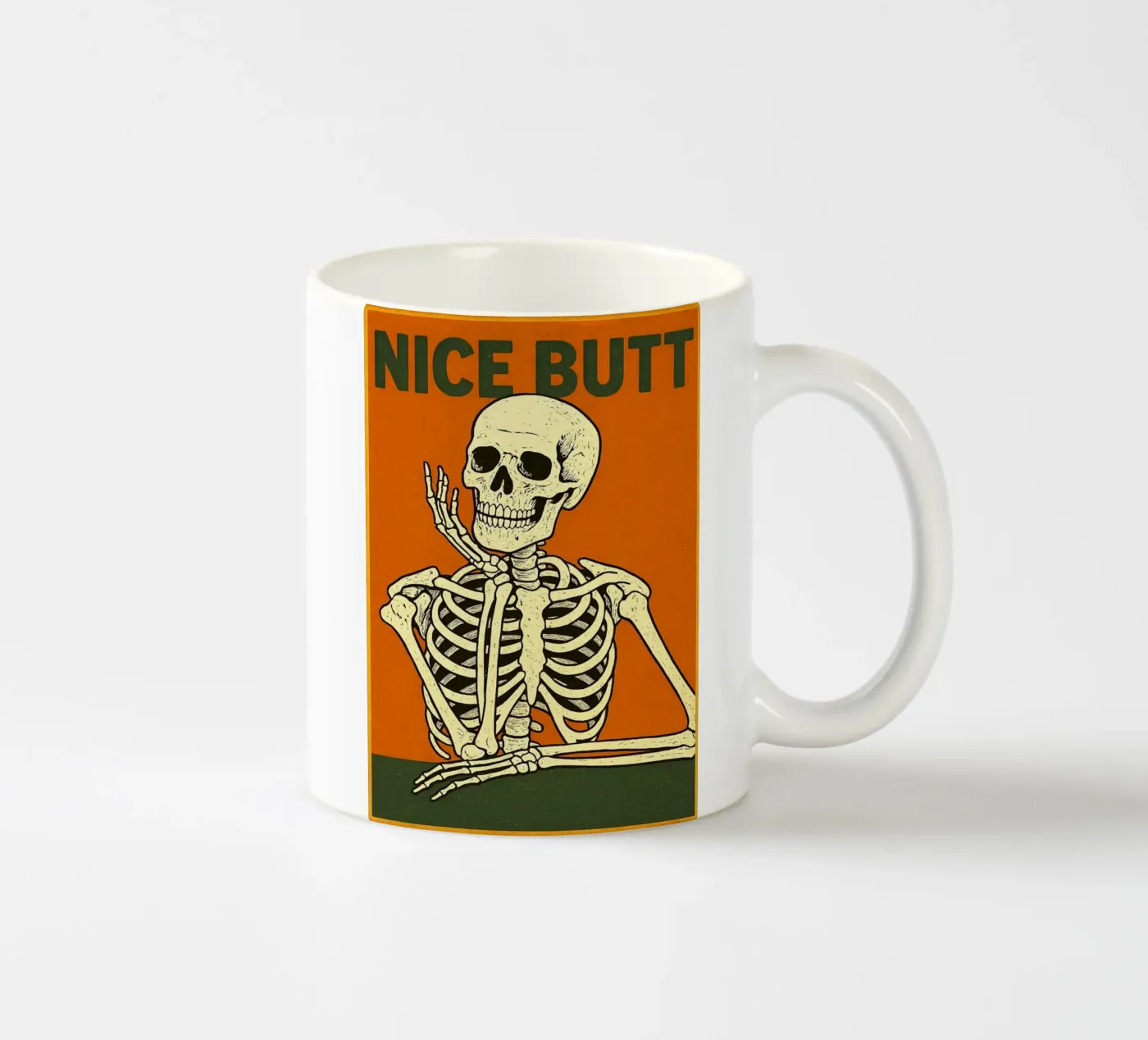 Nice Butt Skeleton ceramic mug by Rawghenee