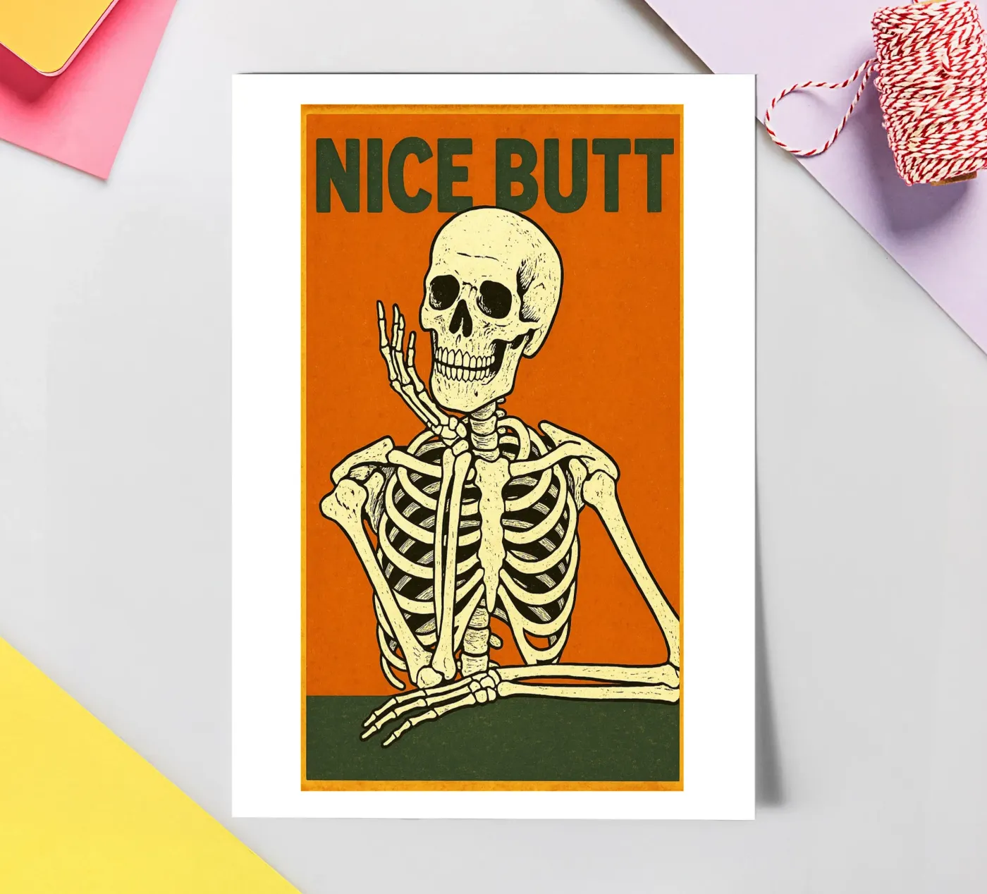 Nice Butt Skeleton sticker sheet by Rawghenee