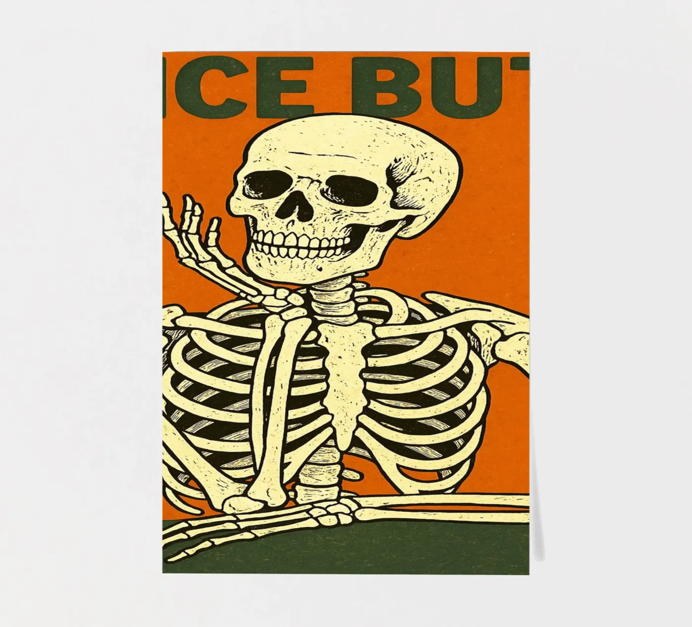 Nice Butt Skeleton sticker sheet by Rawghenee