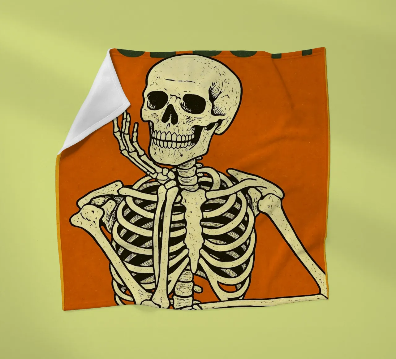 Nice Butt Skeleton fleece blanket by Rawghenee