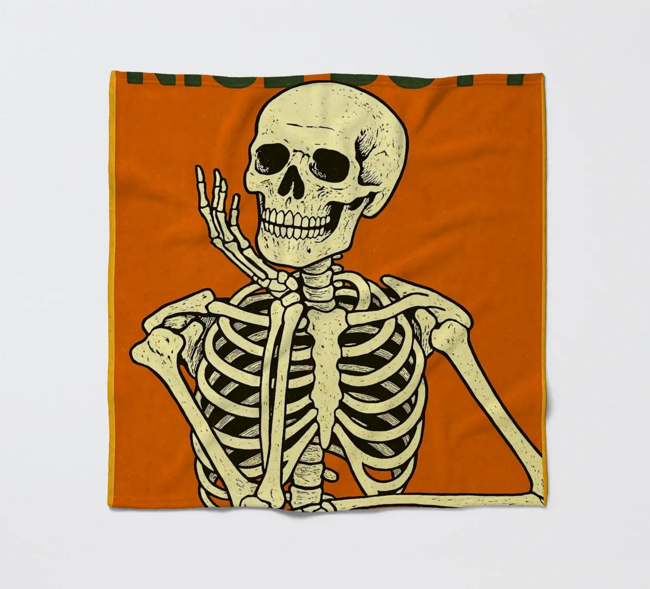 Nice Butt Skeleton fleece blanket by Rawghenee
