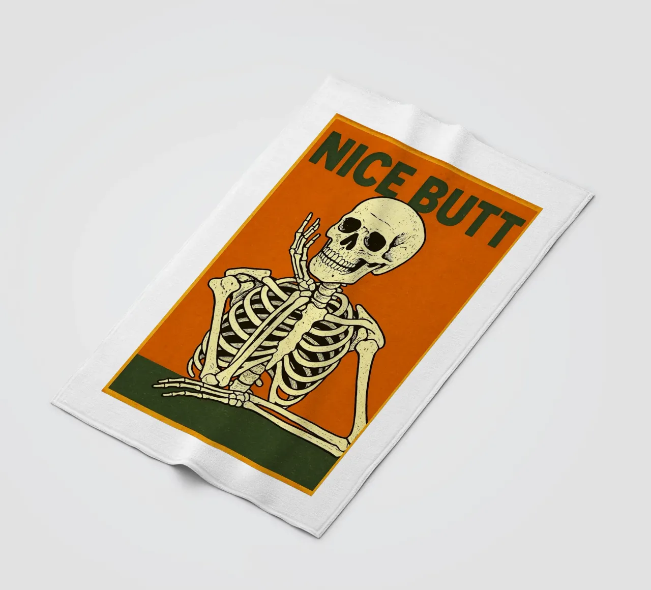 Nice Butt Skeleton fleece blanket by Rawghenee