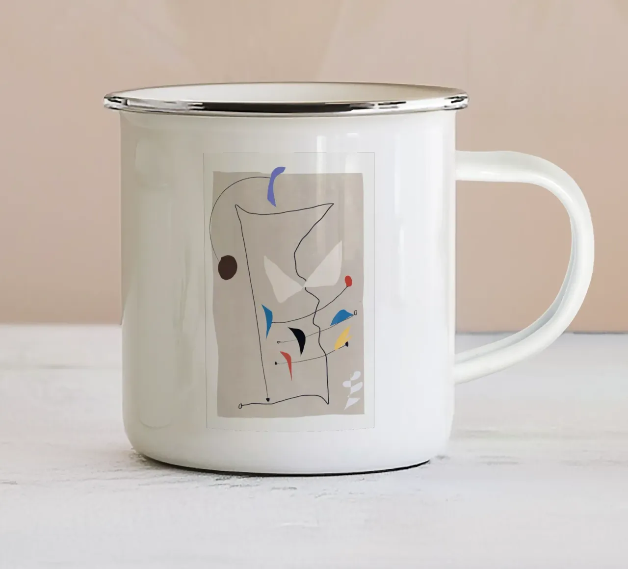 Forme minimaliste equilibrate tazza in smalto da Little Dean