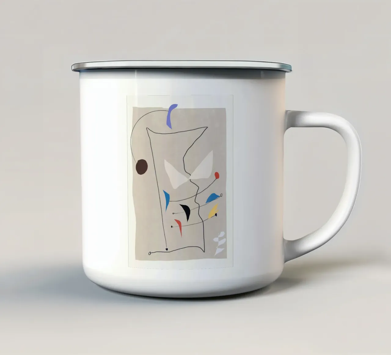 Forme minimaliste equilibrate tazza in smalto da Little Dean