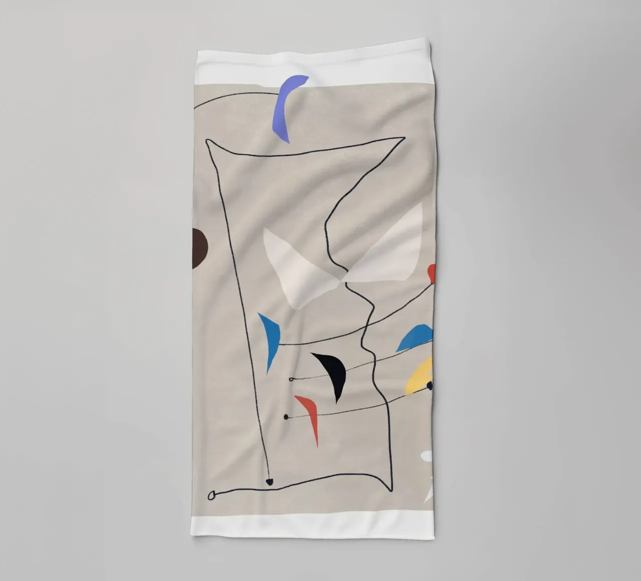 Minimalistic shapes balanced towel by Little Dean