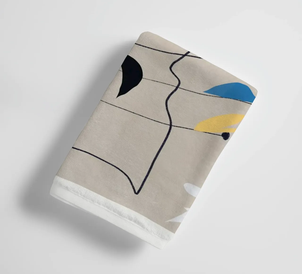Minimalistic shapes balanced towel by Little Dean