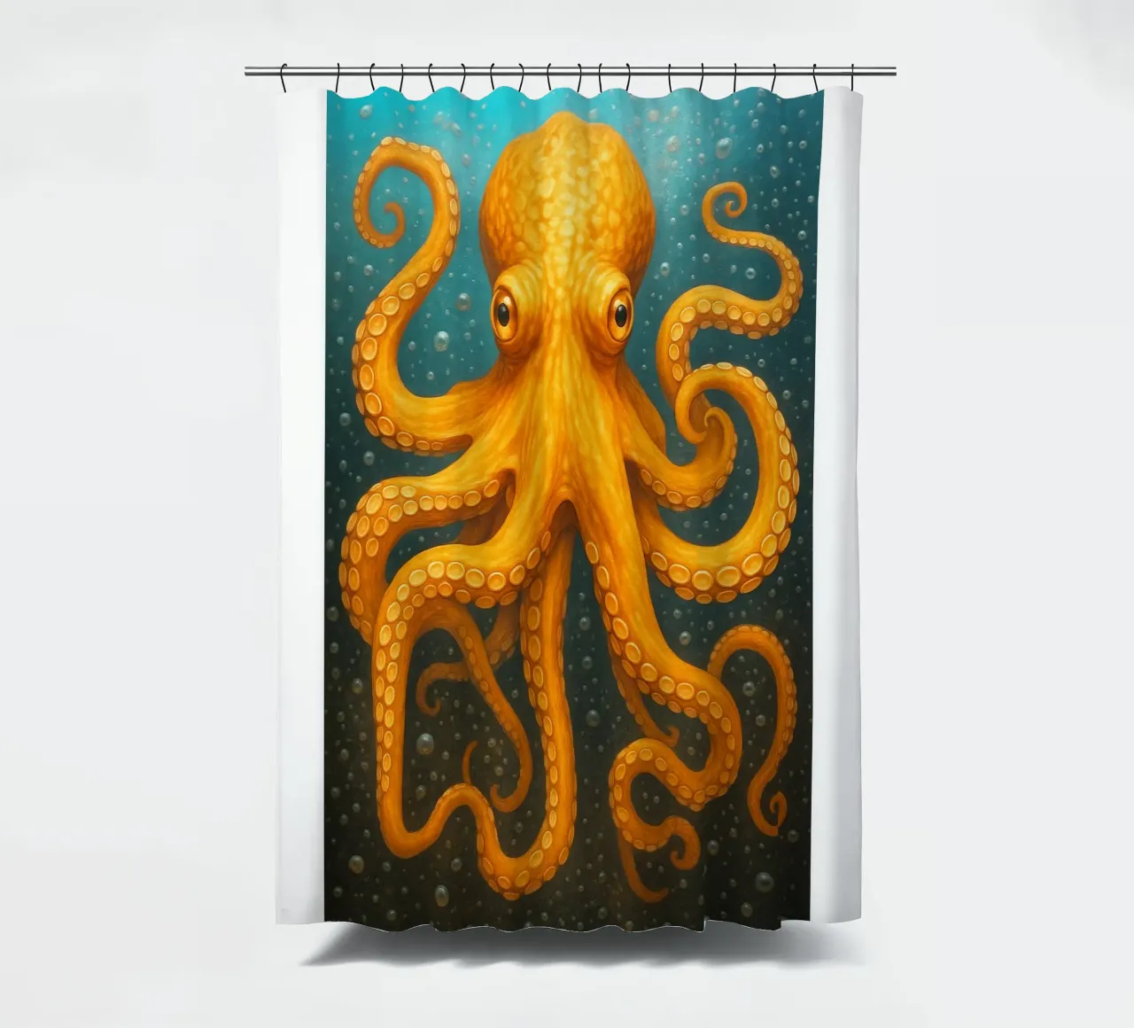 Octopus Artwork shower curtain by Rawghenee