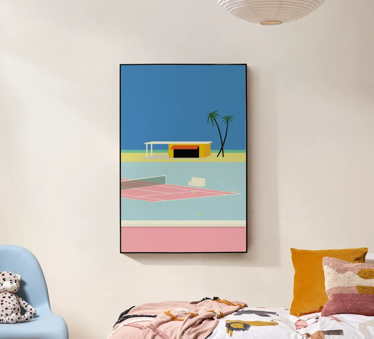 Tennis By The Beach Acryl-Glas von Rosi Feist
