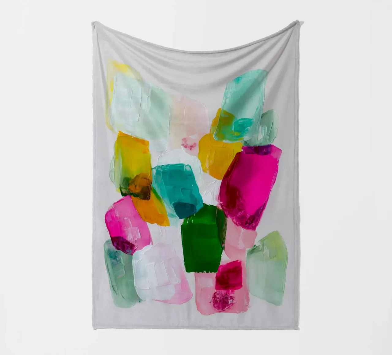 Dynamic colour fields fleece blanket by Carinaprint