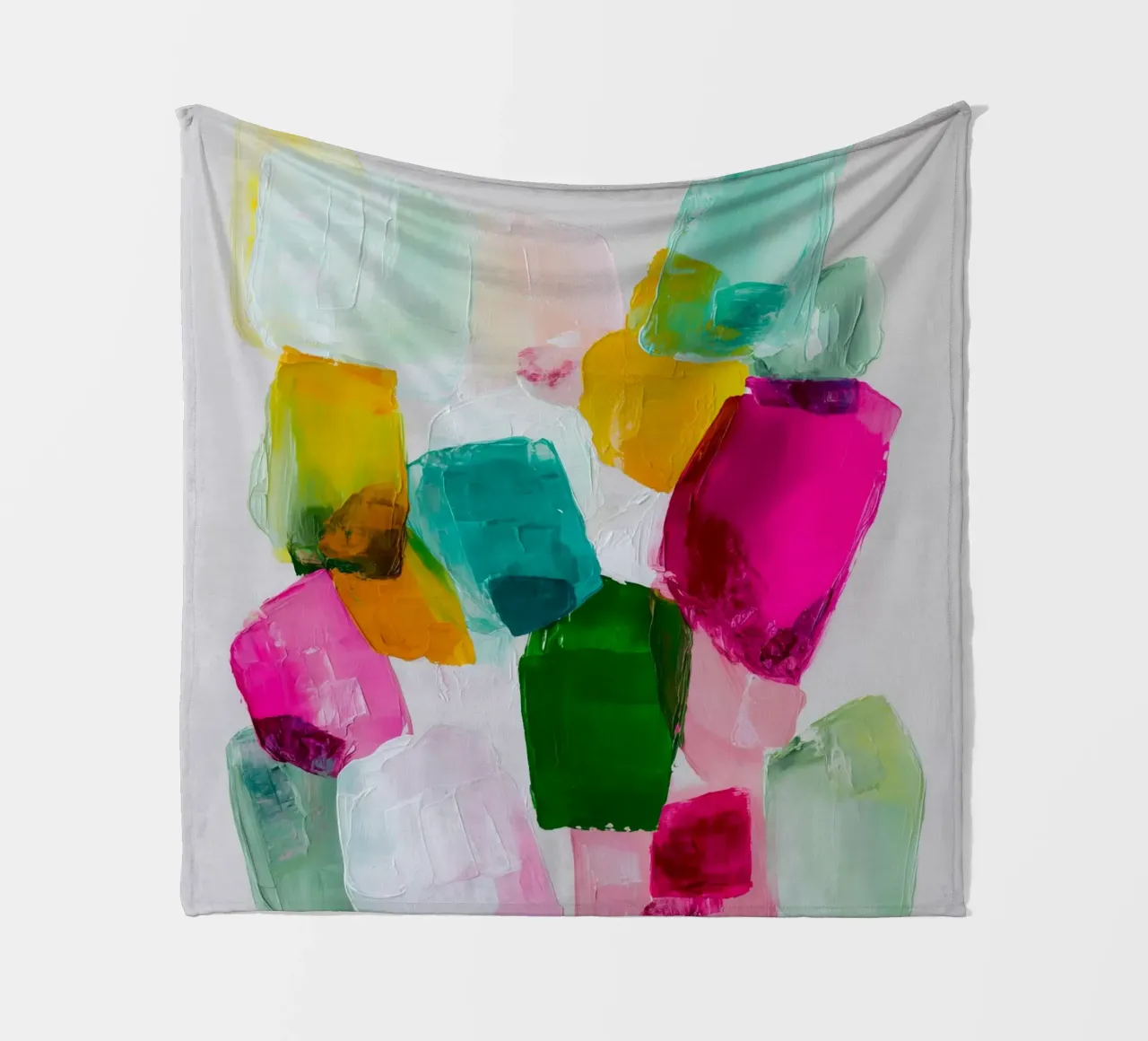 Dynamic colour fields fleece blanket by Carinaprint