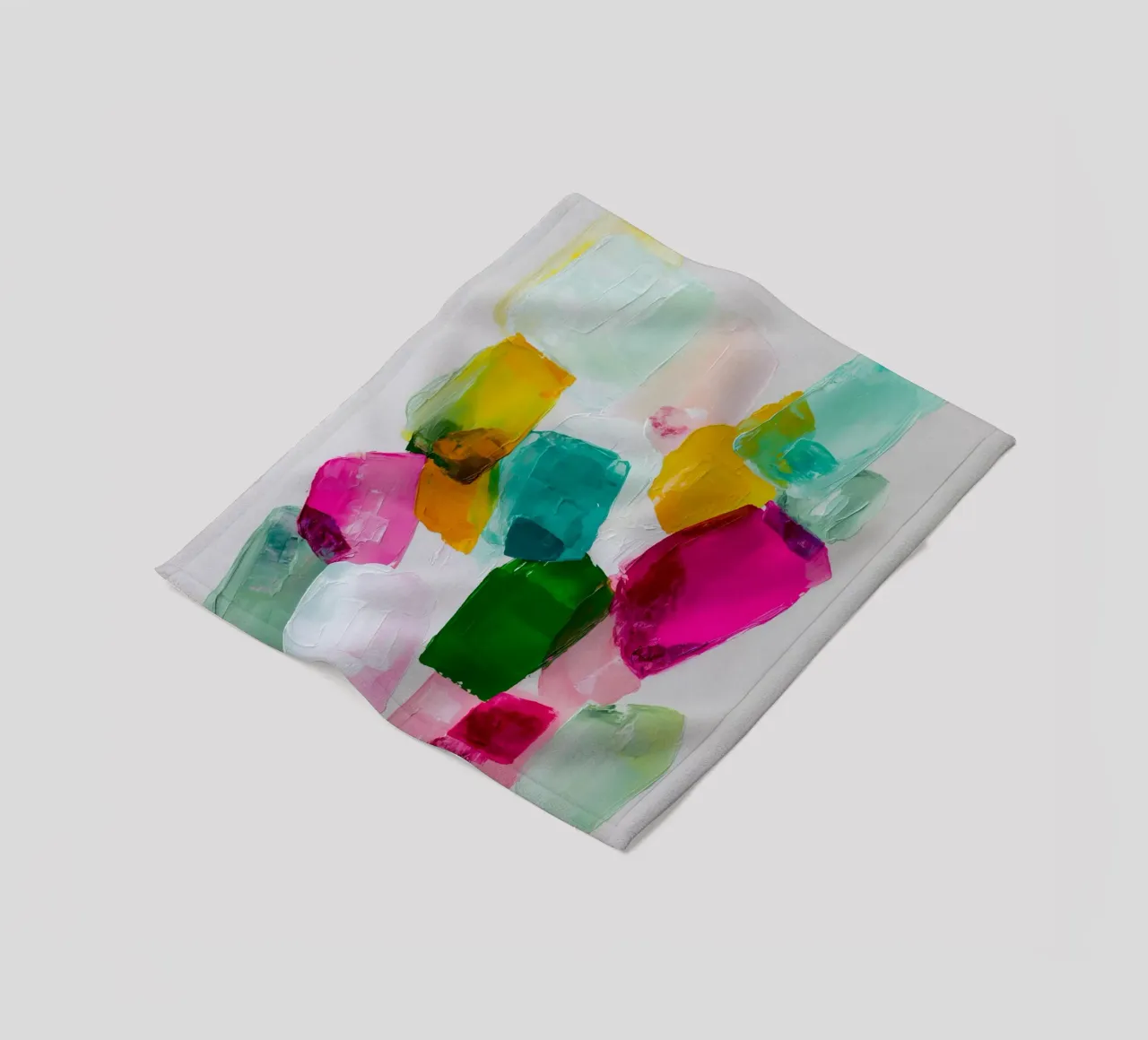 Dynamic colour fields fleece blanket by Carinaprint