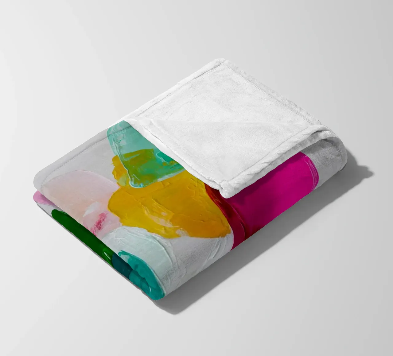 Dynamic colour fields fleece blanket by Carinaprint