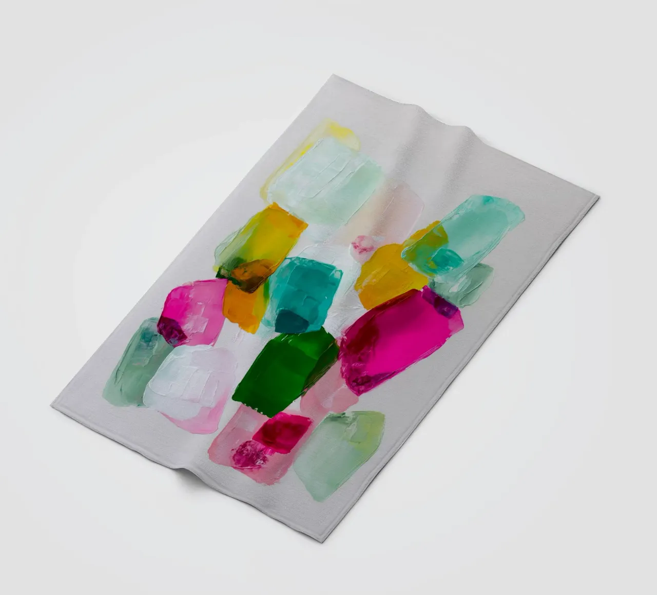 Dynamic colour fields fleece blanket by Carinaprint
