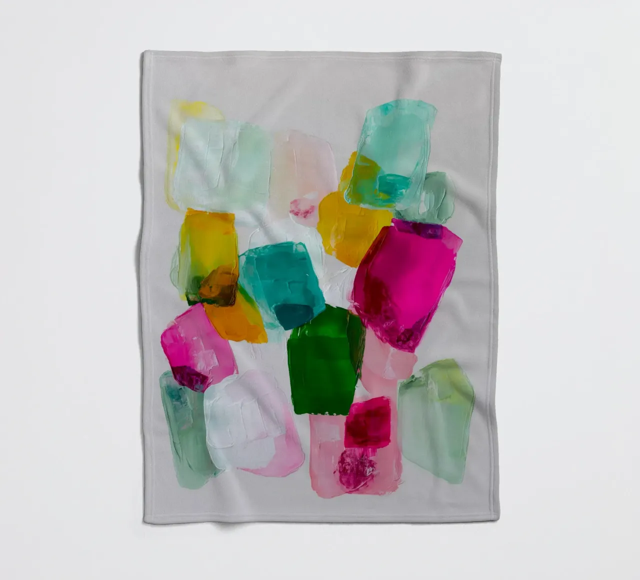 Dynamic colour fields fleece blanket by Carinaprint