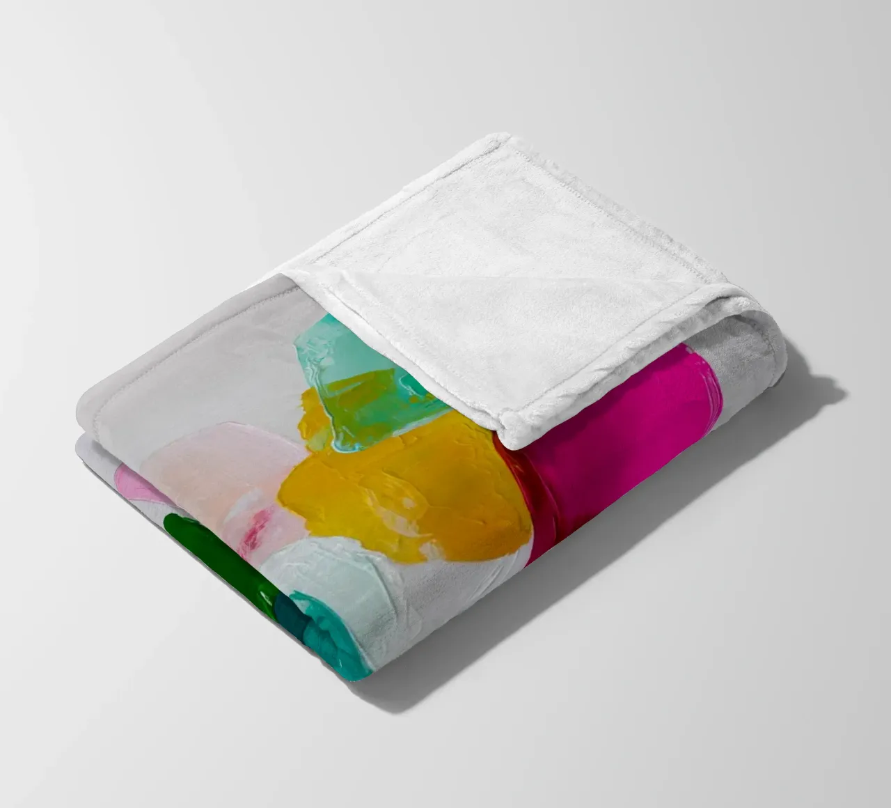 Dynamic colour fields fleece blanket by Carinaprint