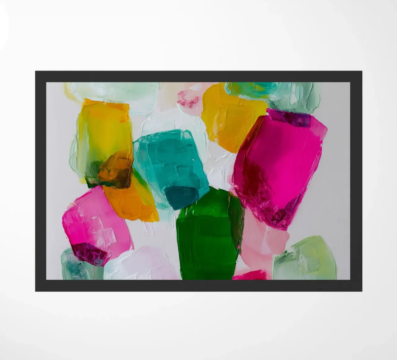 Dynamic colour fields doormat by Carinaprint