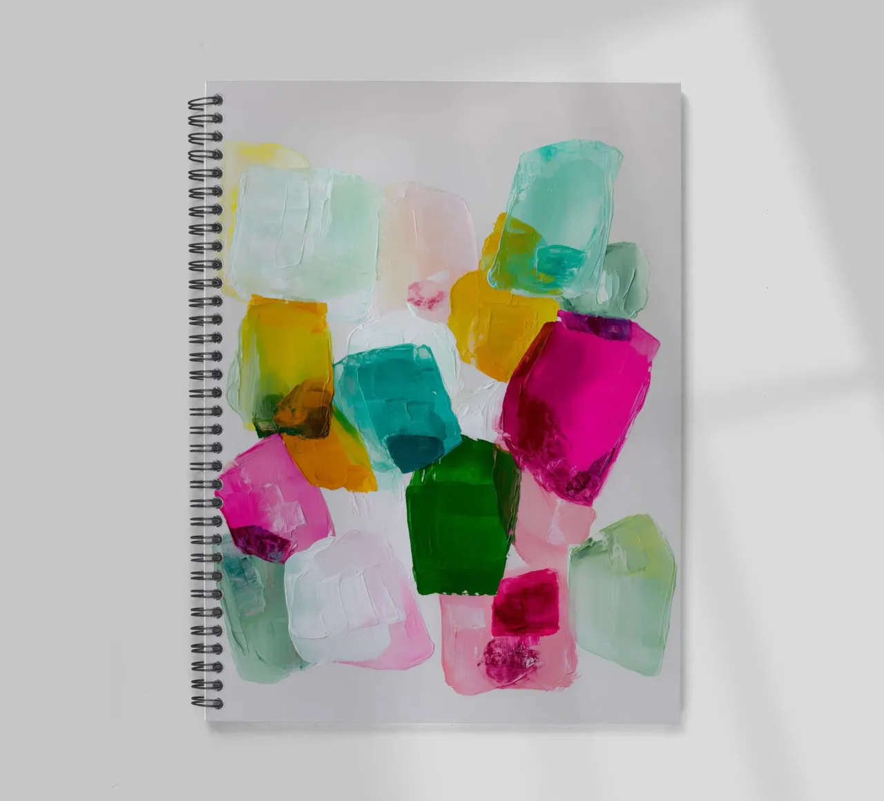 Dynamic colour fields spiral notebook by Carinaprint