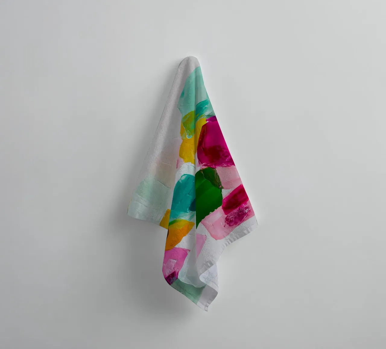 Dynamic colour fields towel by Carinaprint