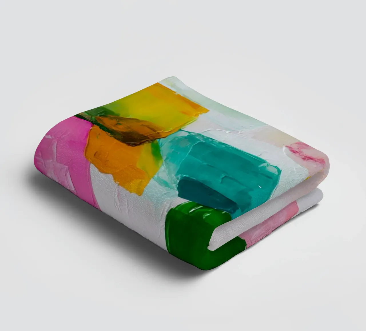 Dynamic colour fields towel by Carinaprint
