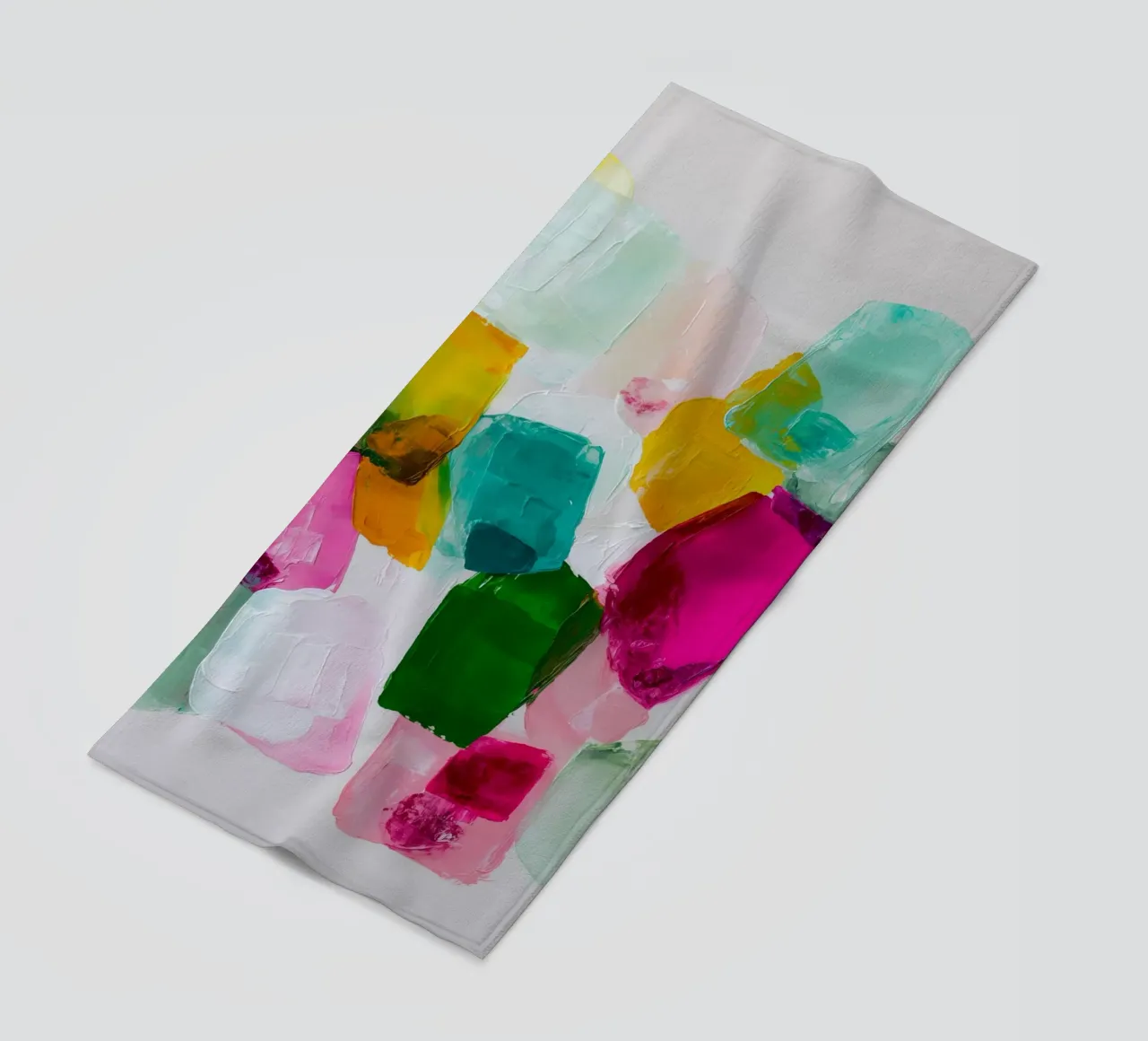 Dynamic colour fields beach towel by Carinaprint
