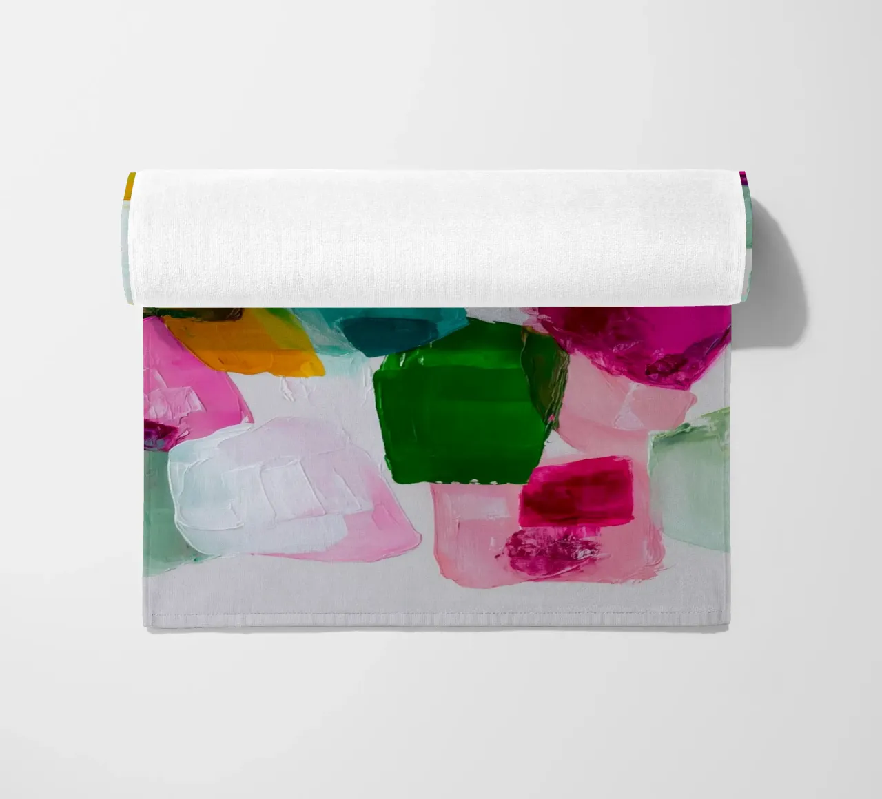 Dynamic colour fields beach towel by Carinaprint