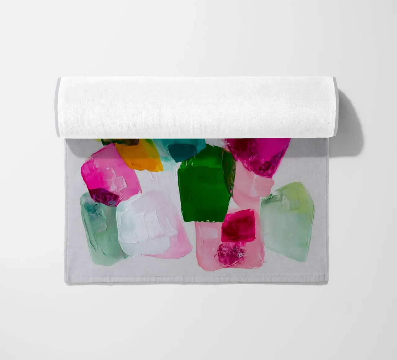 Dynamic colour fields beach towel by Carinaprint