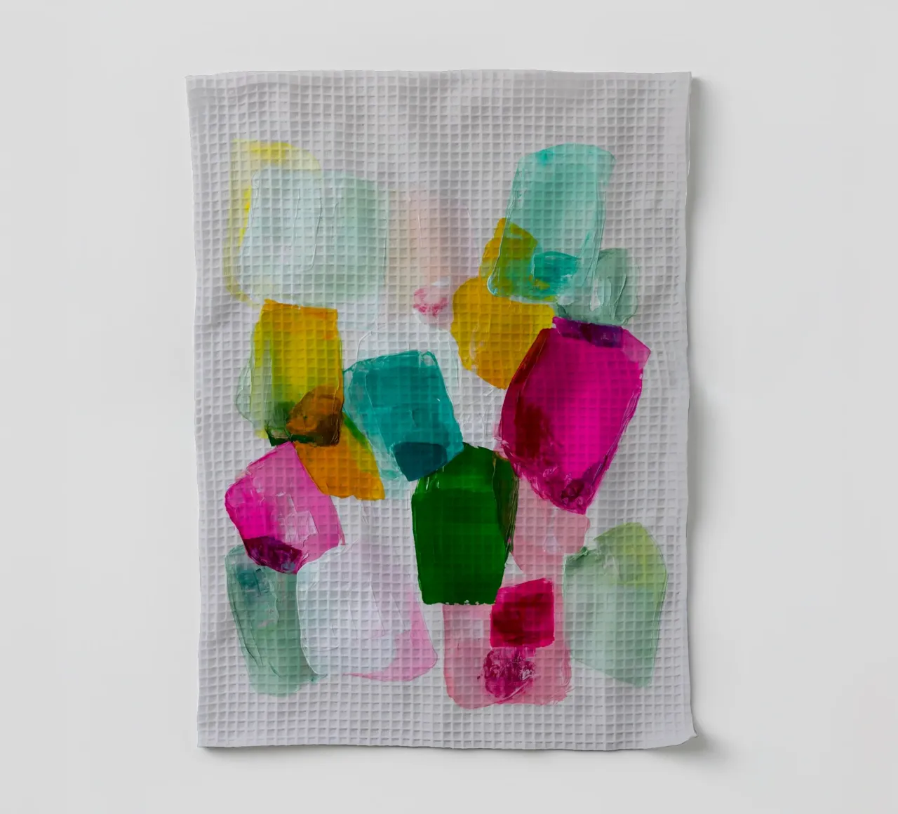 Dynamic colour fields tea towel by Carinaprint