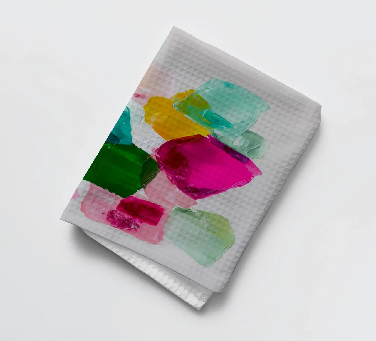 Dynamic colour fields tea towel by Carinaprint