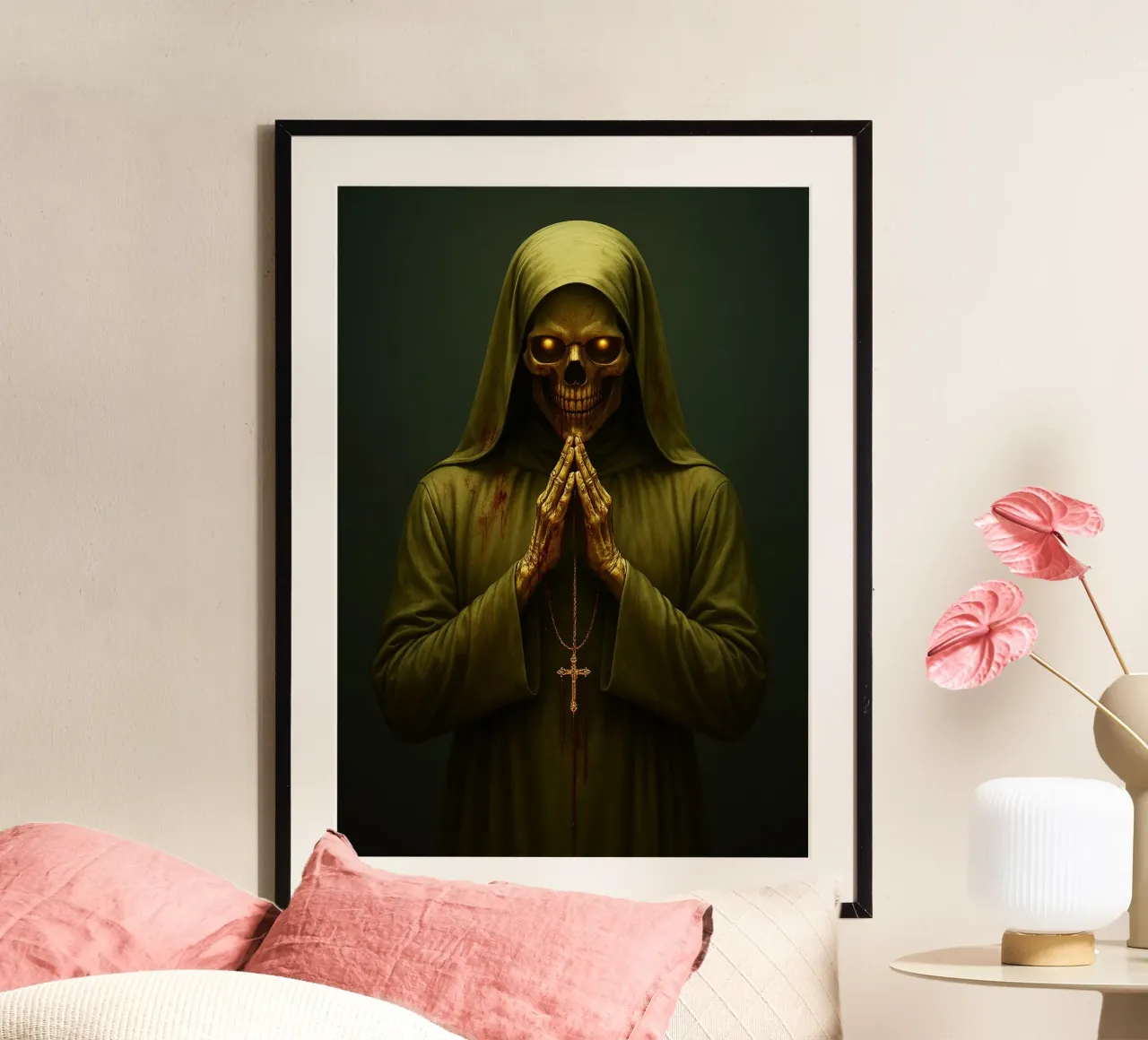 REVENANT NUN poster avec cadre en plastique de Rawghenee