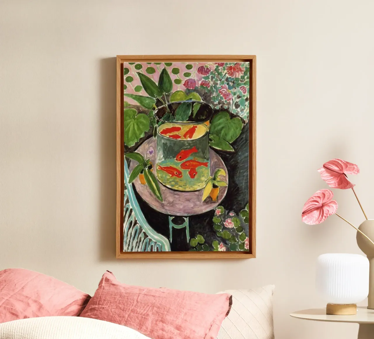 Matisse Goudvis canvas met Baklijst van Vonda Shop