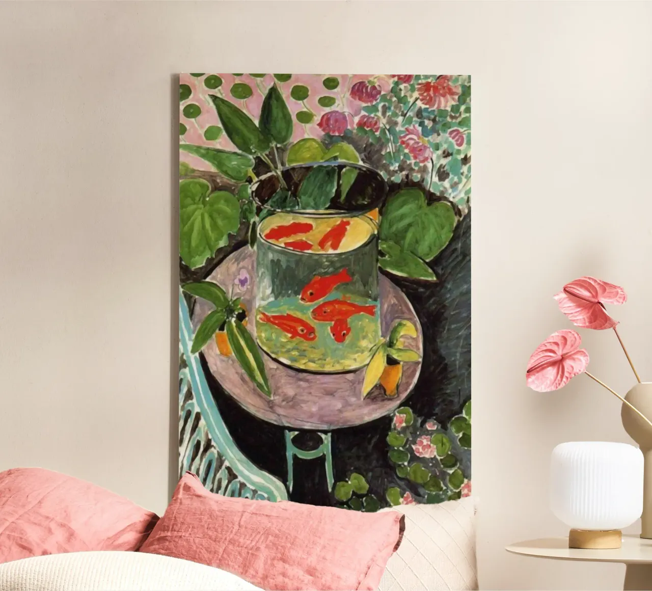 Matisse Goudvis canvas met Baklijst van Vonda Shop
