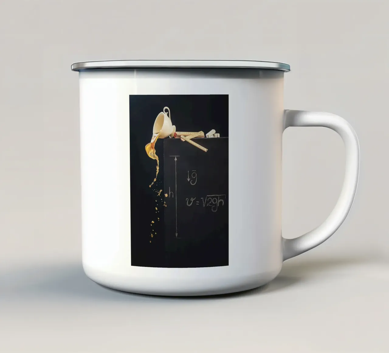 tazza da caffè tazza in smalto da Abstract Botanical Art