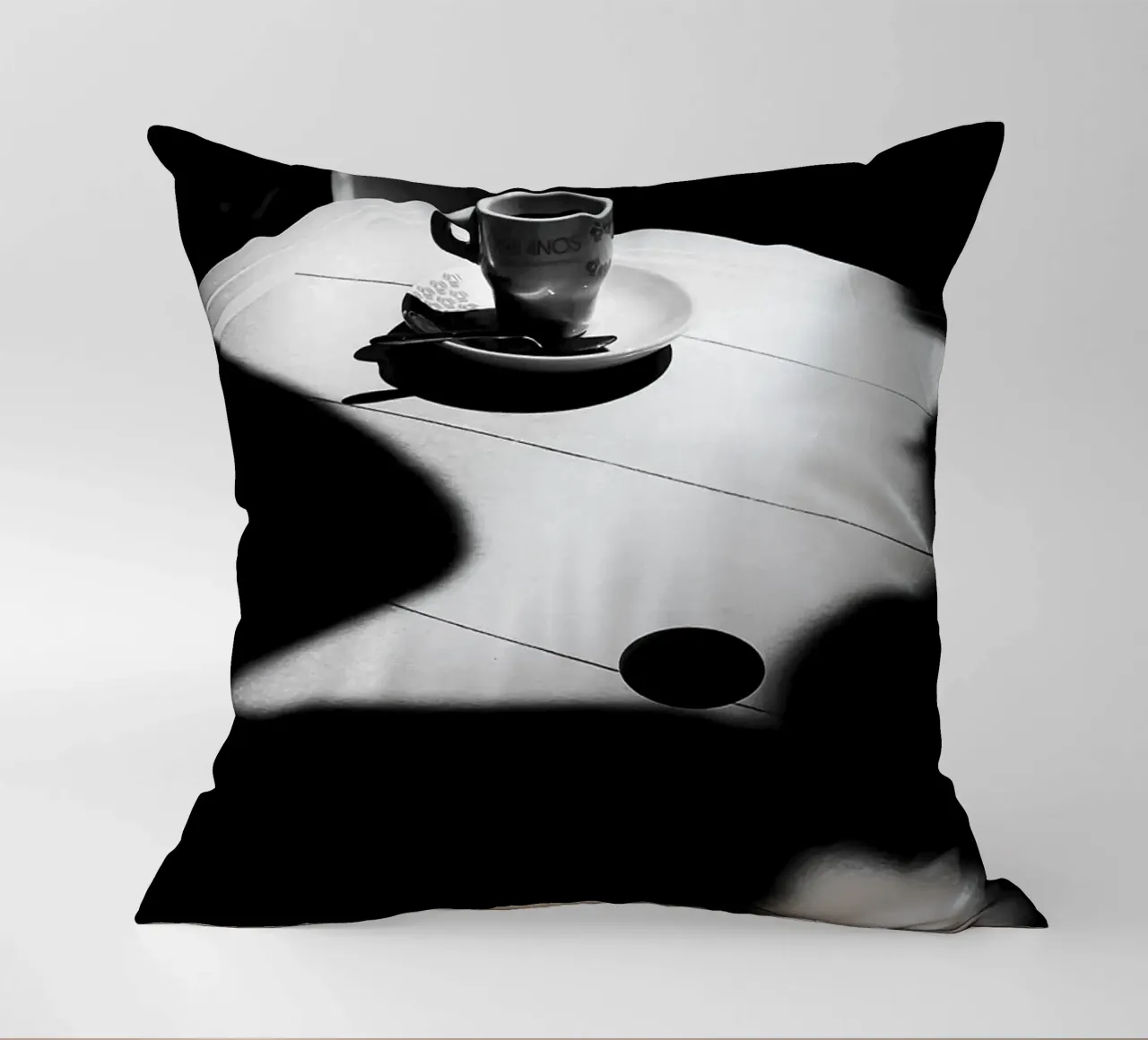 coffee cup decorative cushion by Abstract Botanical Art