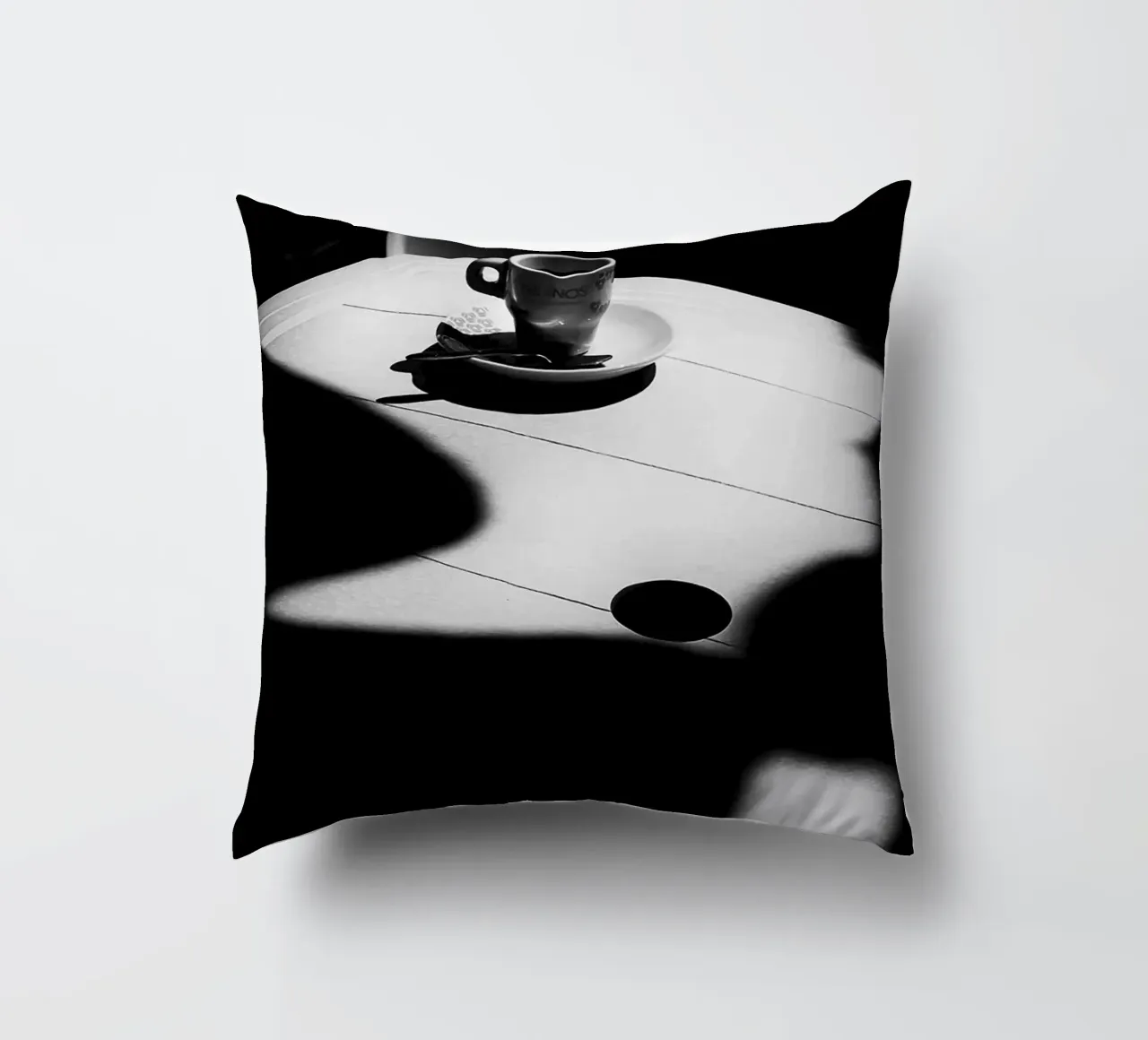 coffee cup decorative cushion by Abstract Botanical Art