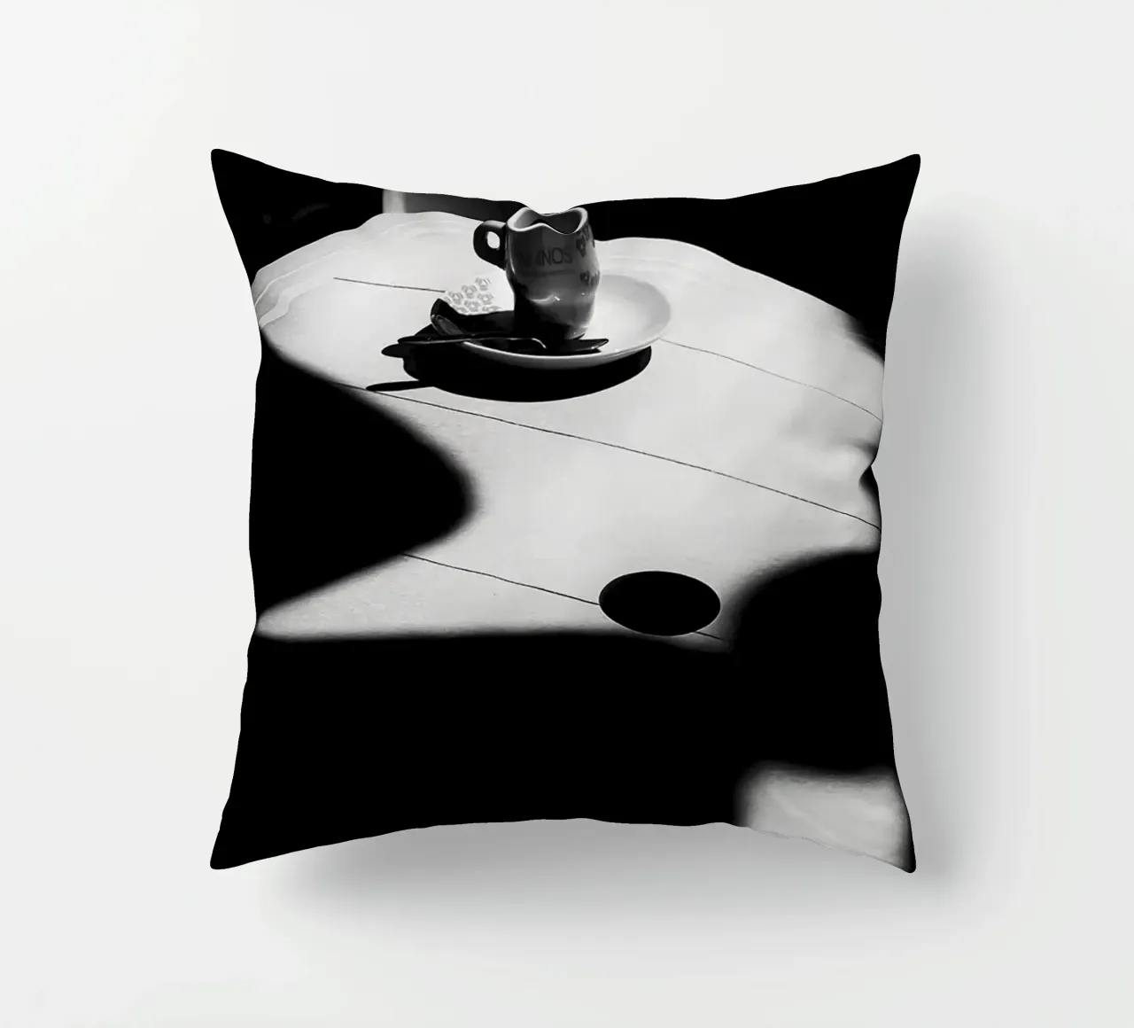 coffee cup decorative cushion by Abstract Botanical Art