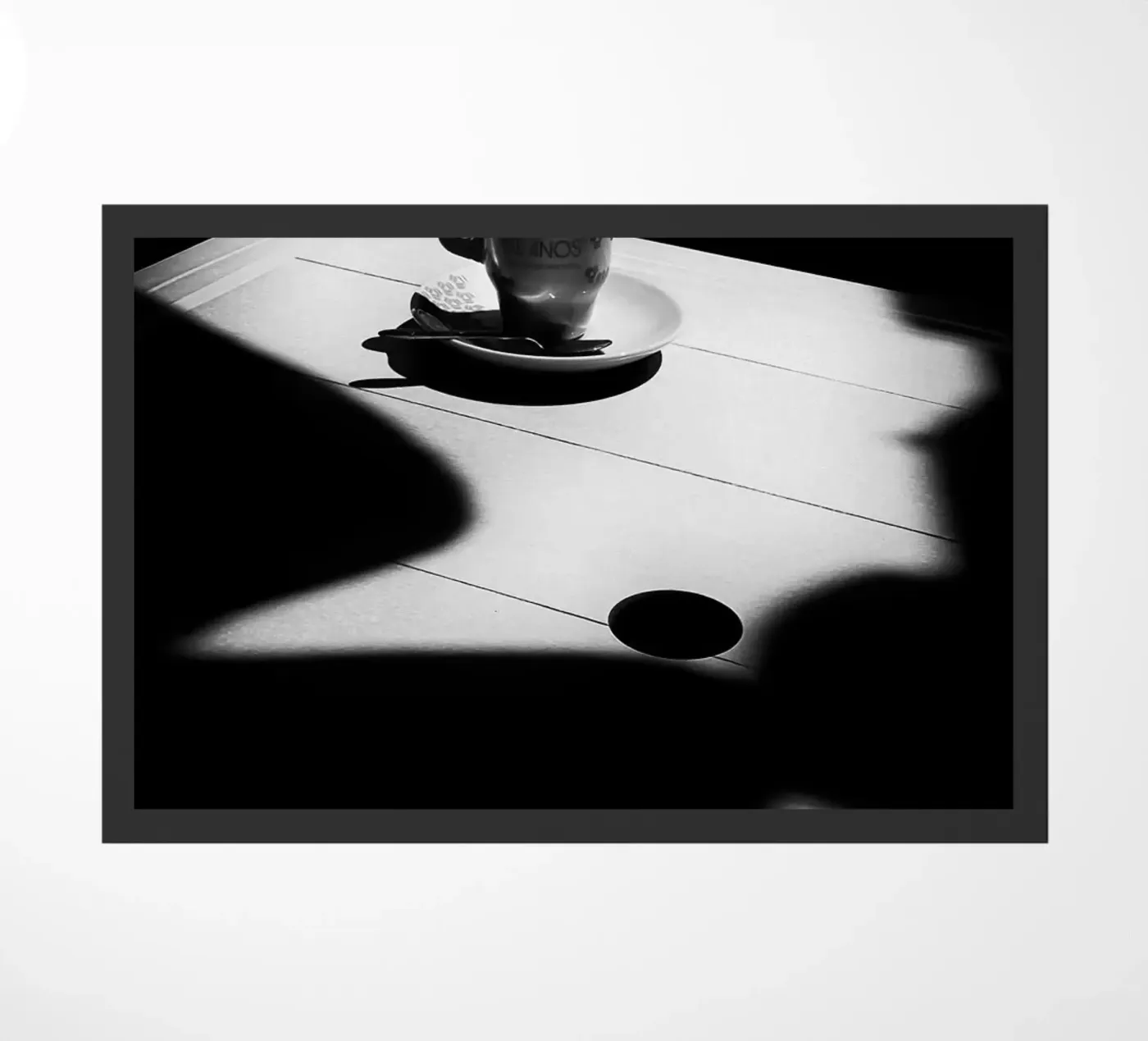 coffee cup doormat by Abstract Botanical Art