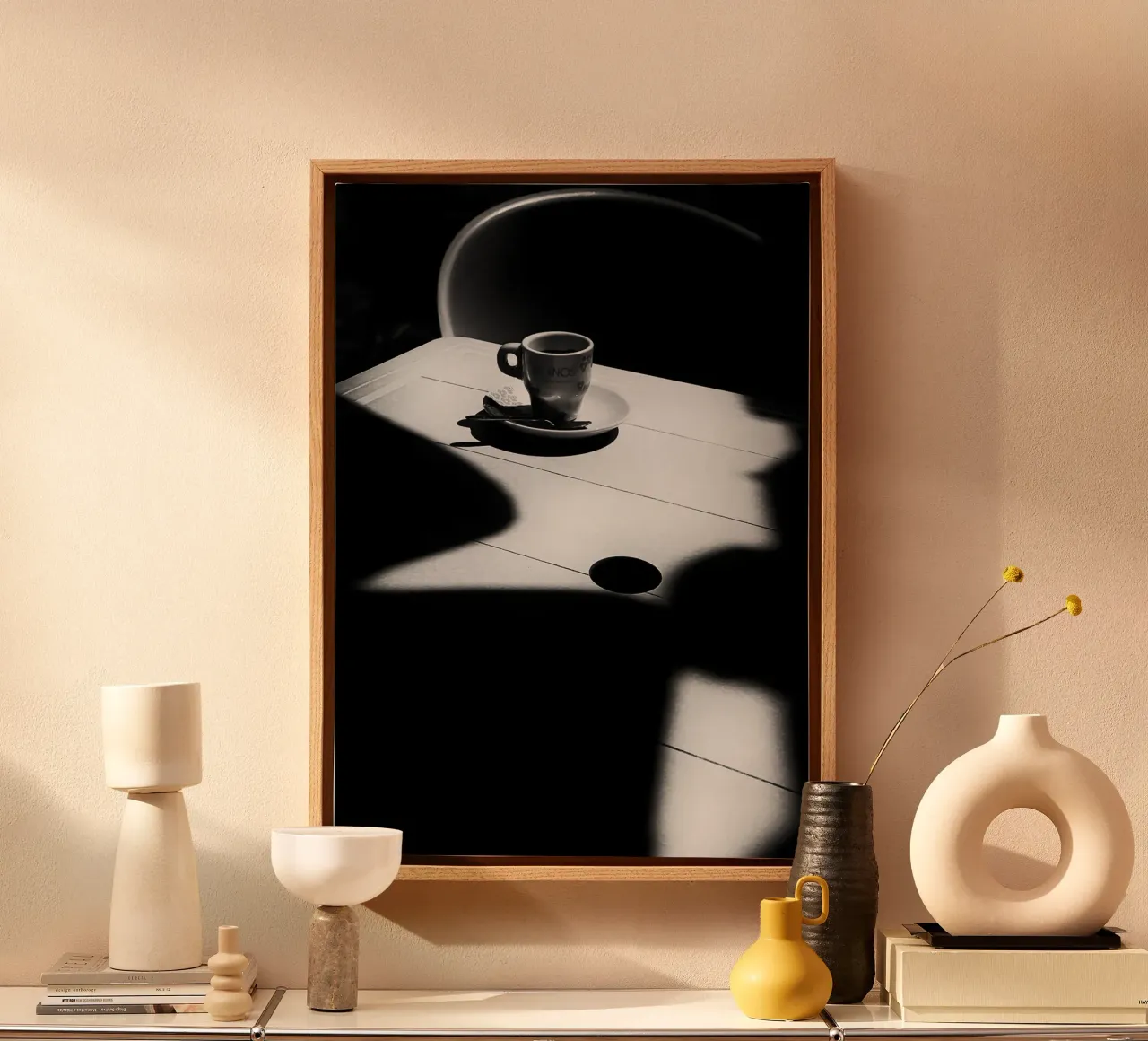 tazza da caffè tela con Cornice a cassetta da Abstract Botanical Art