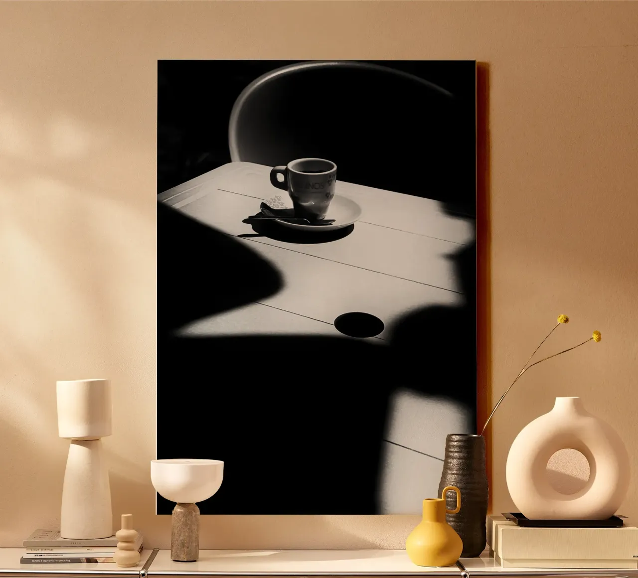 tazza da caffè tela con Cornice a cassetta da Abstract Botanical Art
