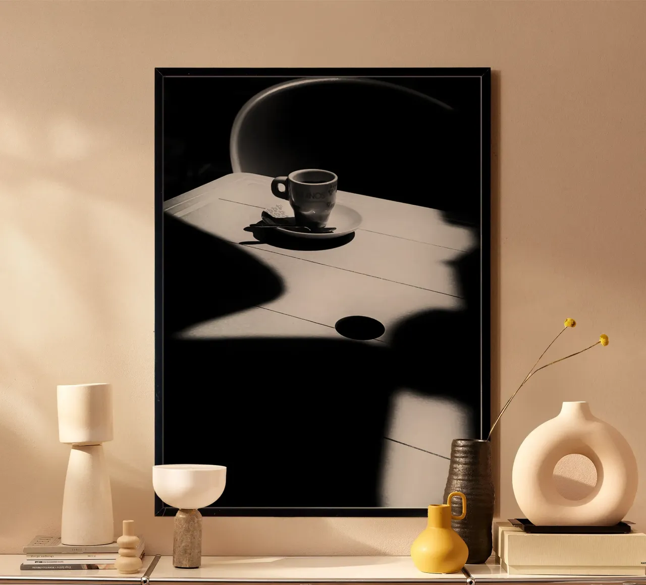 tazza da caffè poster con telaio in alluminio da Abstract Botanical Art